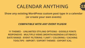 Calendar Anything Show any existing WordPress