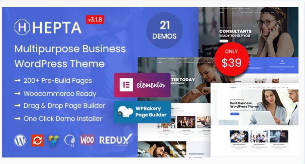 Hepta - Multipurpose Business WordPress Theme
