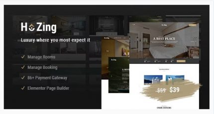 Hozing Hotel Booking WordPress Theme