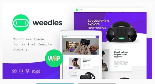Weedles Virtual Reality Landing Page & Store WordPress Theme