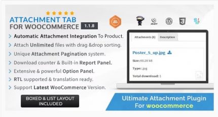 Attachment Tab For Woocommerce