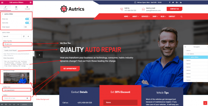 Autrics - Car Services and Auto Mechanic WordPress Theme