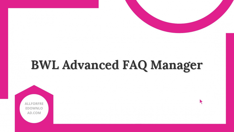 BWL Advanced FAQ Manager