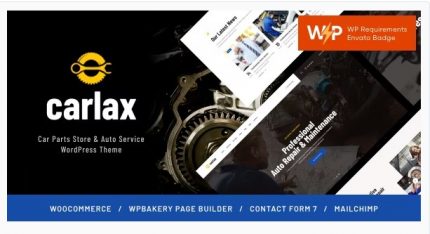 Carlax Car Parts Store & Auto Service WordPress Theme