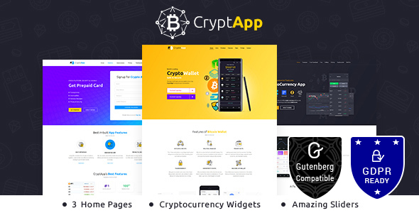 CryptApp Landing Page - Cryptocurrency Theme