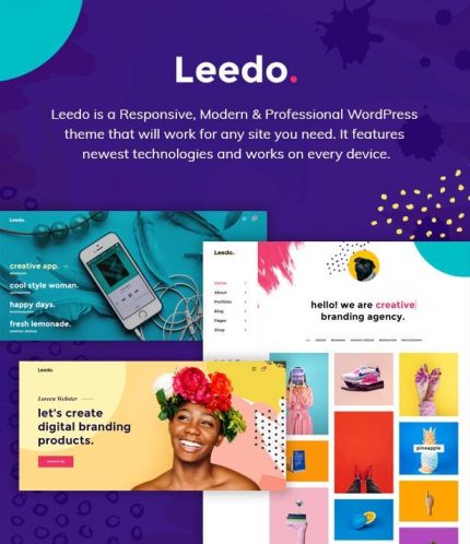 Leedo - Modern, Colorful & Creative Portfolio WordPress Theme
