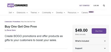 WooCommerce Buy One Get One Free