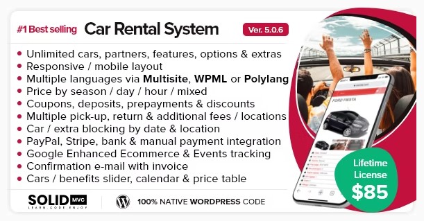 Car Rental System (Native WordPress Plugin)