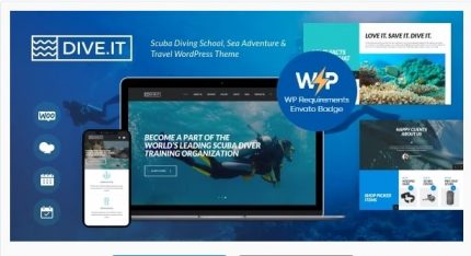 DiveIt - Scuba Diving School, Sea Adventure & Travel WordPress Theme
