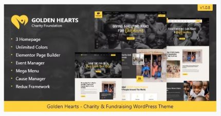 Golden Hearts - Fundraising & Charity WordPress Theme