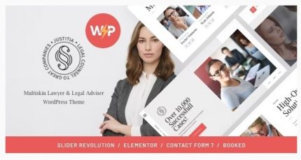 Justitia Multiskin Lawyer & Legal Adviser WordPress Theme