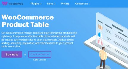 WooCommerce Product Table PRO [WoBeWoo]