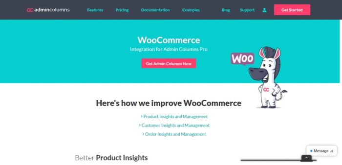 Admin Columns Pro WooCommerce Columns