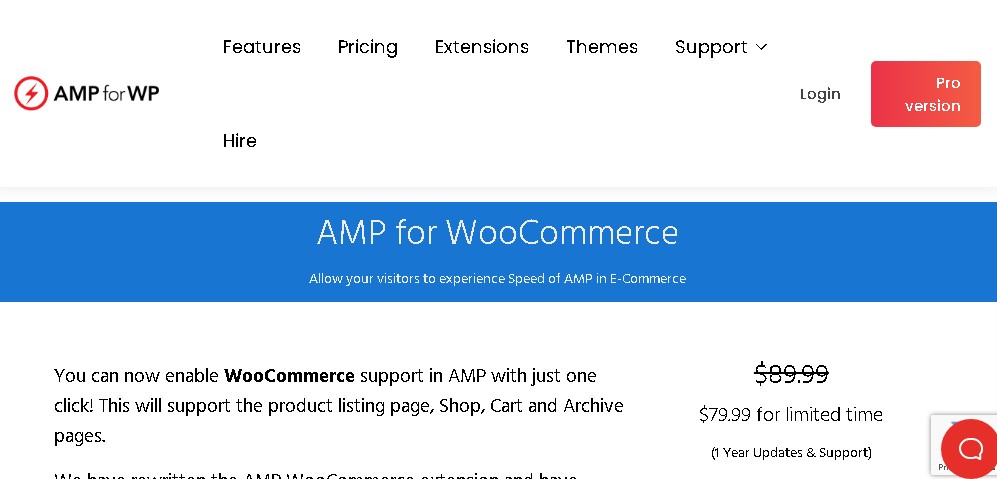 AMP for WooCommerce Pro