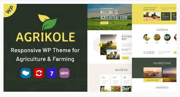 Agrikole Responsive WordPress Theme for Agriculture & Farming