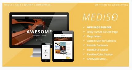 Mediso Corporate One-Page Blogging WP Theme