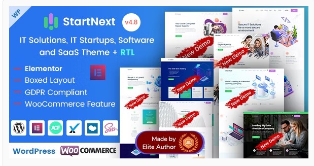 StartNext - IT Startup & Technology Services WordPress Theme