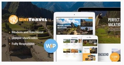 UniTravel Travel Agency & Tourism Bureau WordPress Theme