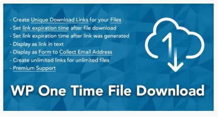 WP One Time File Download - Unique Link Generator WordPress Plugin