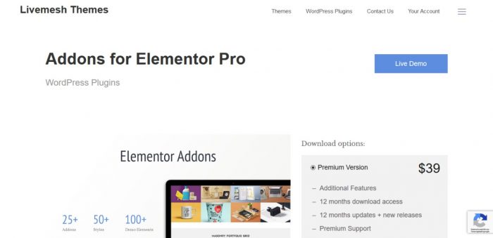 Livemesh Addons For Elementor Pro