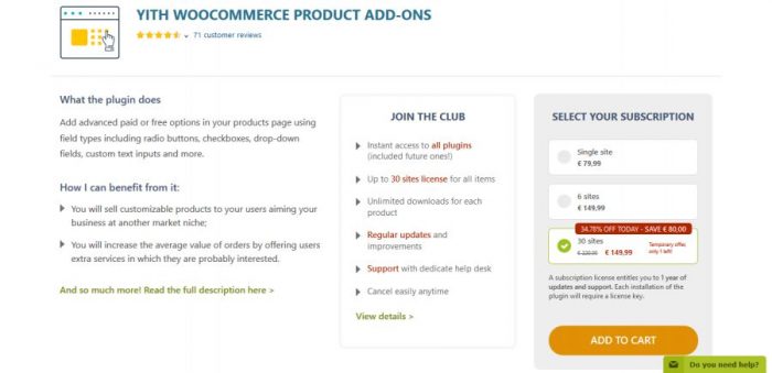 YITH WooCommerce Product Add-Ons Premium