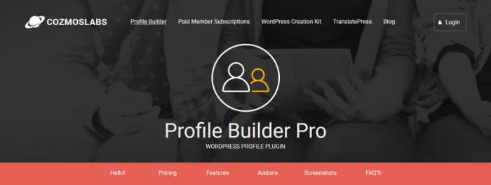 Profile Builder Pro - WordPress Plugin