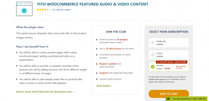YITH Featured Audio & Video Content Premium