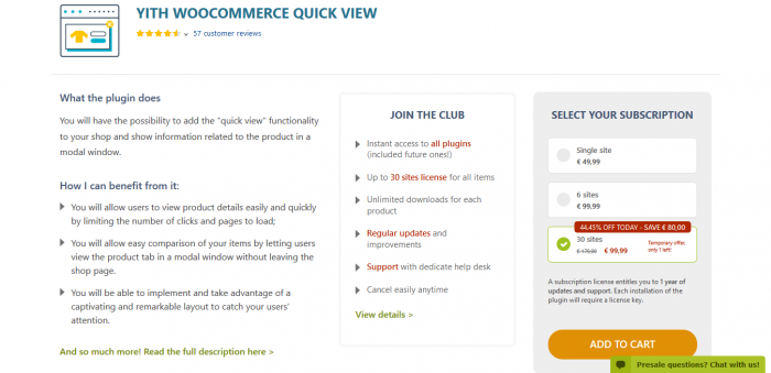 YITH WooCommerce Quick View Premium