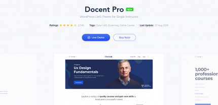 Docent Pro - WordPress LMS Theme For Single Instructor