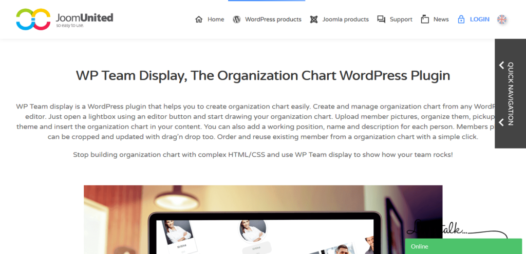 JoomUnited WP Team Display - The Organization Chart WordPress Plugin