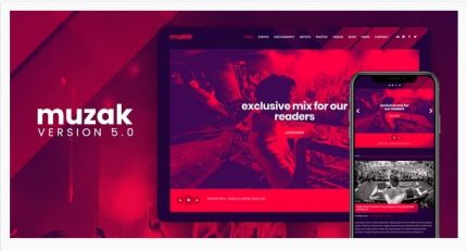 Muzak - Music WordPress theme