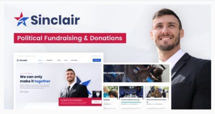 Sinclair - Political Fundraising & Donations WordPress Theme