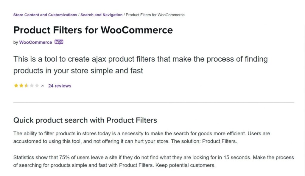 WooCommerce – Product Filters