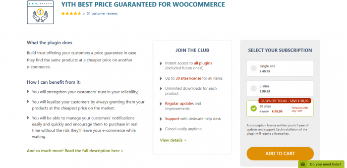 YITH Best Price Guaranteed For WooCommerce Premium