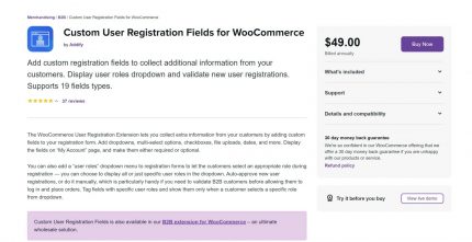 Custom User Registration Fields For WooCommerce