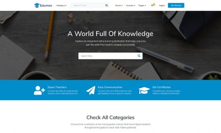 Edumax - WordPress Theme To Build Online Course Portal