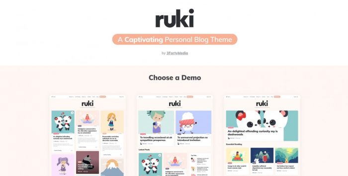 Ruki - WordPress Personal Blog Theme