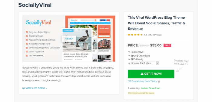 GPL MyThemeShop SociallyViral WordPress Theme