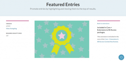 GravityView – Featured Entries Extension