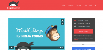 Ninja Forms MailChimp Addon