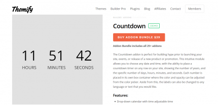 Themify Builder Countdown