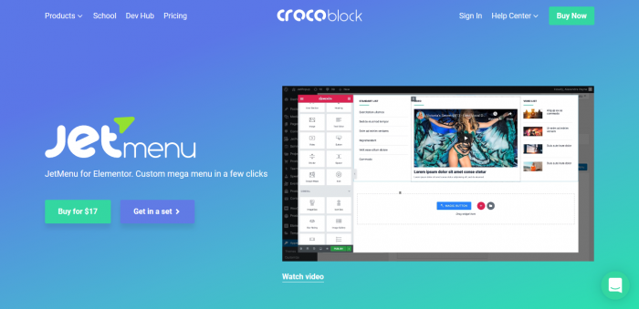 Crocoblocks JetMenu Plugin - Crafted For Elementor