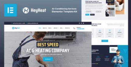 HeyHeat – Air Conditioning Services Elementor Template Kit
