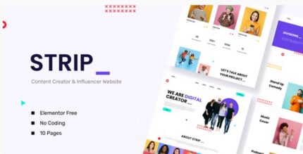 Strip – Content Creator & Influencer Elementor Template Kit