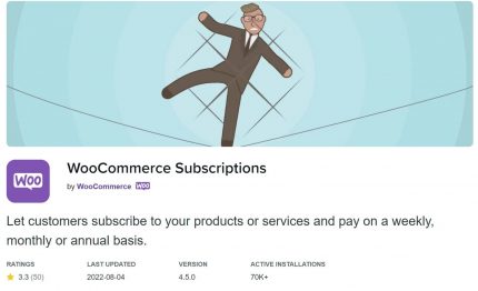 WooCommerce Subscriptions Extension - Sell Subscriptions Online‎