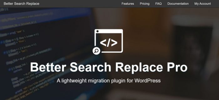 Better Search Replace Pro - WordPress Plugin