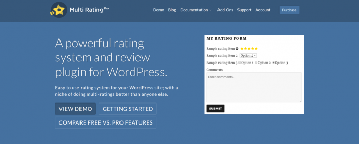 Multi Rating Pro - A Powerful Rating System And Review Plugin For WordPress