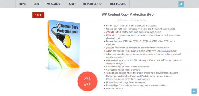 WP Content Copy Protection Pro