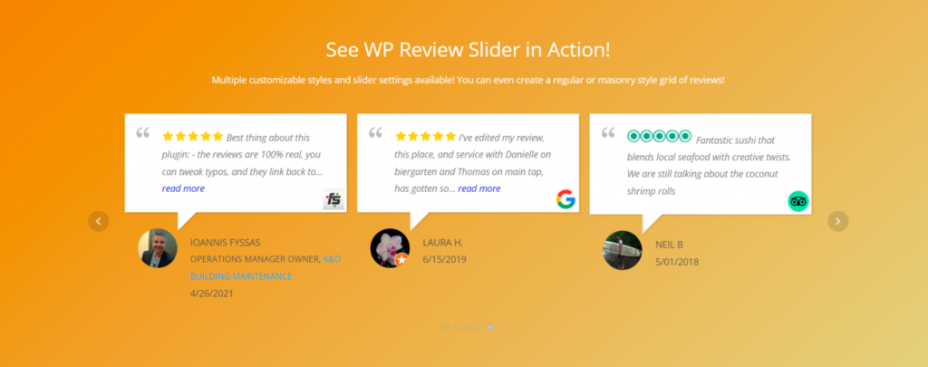 WP Review Slider Pro - WordPress Plugin