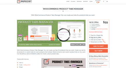 WooCommerce Product Tabs Manager By BeRocket